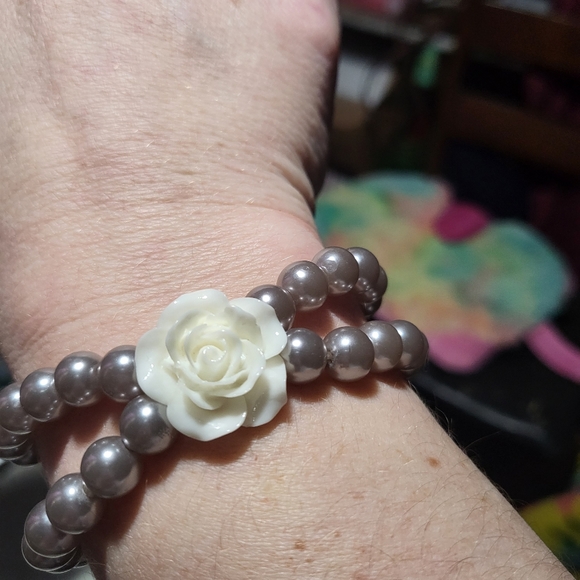 Paparazzi Double Bracelet with Rosette - Picture 2 of 8